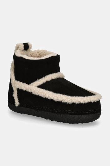 Semišové sněhule Inuikii Classic Shearling Low černá barva, 75101-009