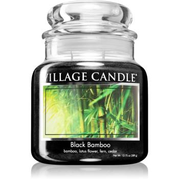 Village Candle Black Bamboo vonná svíčka (Glass Lid) 389 g
