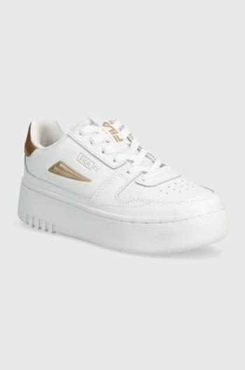 Kožené sneakers boty Fila FXVENTUNO bílá barva, FFW0348