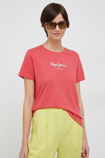 Bavlněné tričko Pepe Jeans Wendy červená barva