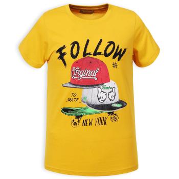 Chlapecké tričko GLO STORY FOLLOW žluté Velikost: 98