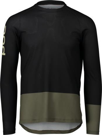 POC MTB Pure LS Jersey - uranium black/epidote green XS