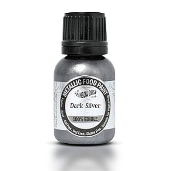 Tekutá metalická barva Dark Silver 25 ml - Rainbow Dust