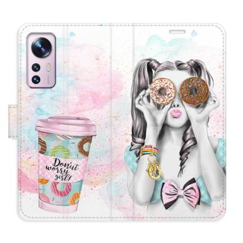 Flipové pouzdro iSaprio - Donut Worry Girl - Xiaomi 12 / 12X