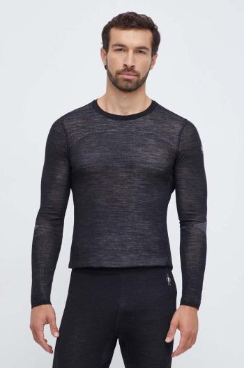 Funkční triko s dlouhým rukávem Smartwool Intraknit Thermal Merino černá barva