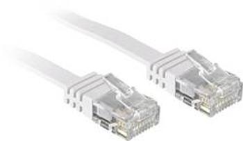 Síťový kabel RJ45 LINDY 47505, CAT 6, U/UTP, 10.00 m, bílá