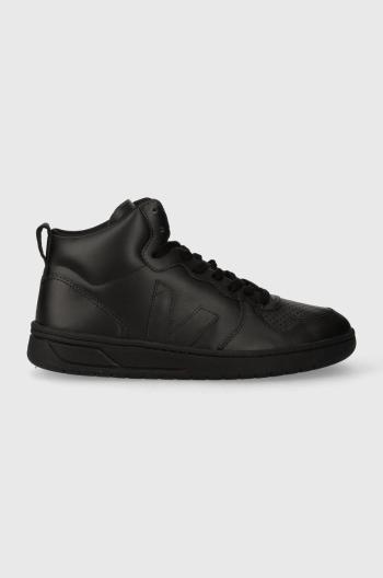 Kožené sneakers boty Veja V-15 černá barva, VQ0203305