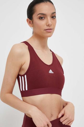 Sportovní podprsenka adidas vínová barva