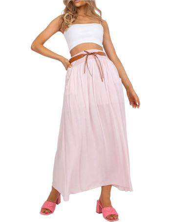 Světle růžová maxi sukně vel. XL