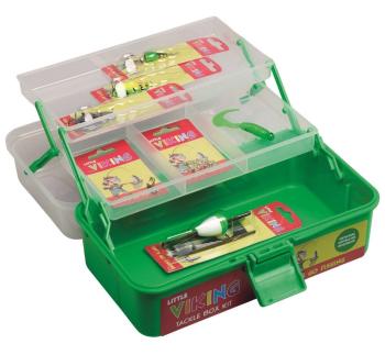 Kinetic kufřík little viking tackle box kit green