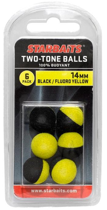 Starbaits Pěnová Nástraha Two Tones Balls 14mm 6ks - černá/žlutá