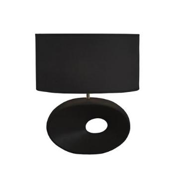 Kondela Keramická stolní lampa, černá, QENNY TYP 10
