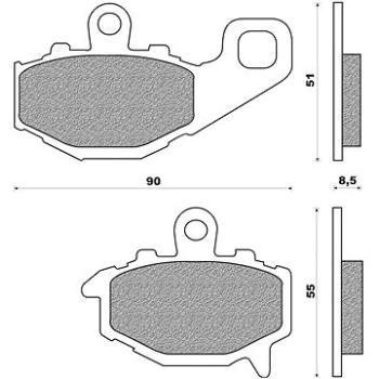 NEWFREN brzdové destičky (směs ROAD TOURING SINTERED) (2ks) M502-513 (M502-513)