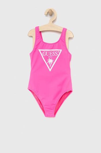Dětské plavky Guess růžová barva