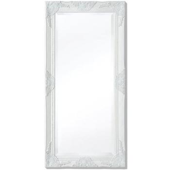 Nástěnné zrcadlo barokní styl 100x50 cm bílé (243679)