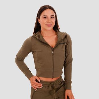 Dámská mikina Zip-up TRN olive L - GymBeam