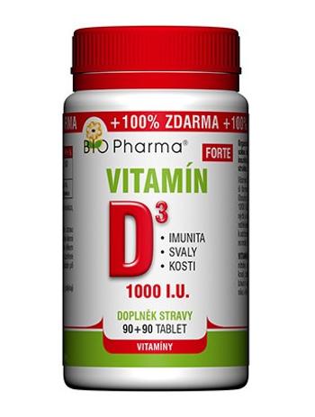 Bio Pharma Vitamín D3 Forte 1000 I.U. 90+90 tablet 180 tablet