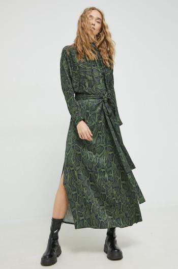Šaty HUGO zelená barva, maxi