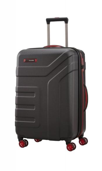 Travelite Vector 4w M cestovní kufr TSA 70 cm 79-91 l Black