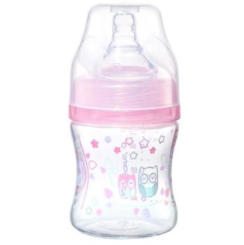 BabyOno Láhev antikoliková Klasik růžová 120 ml 0m+