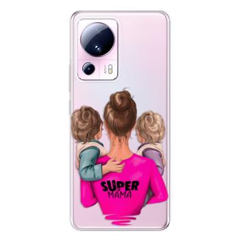 Odolné silikonové pouzdro iSaprio - Super Mama - Two Boys - Xiaomi 13 Lite