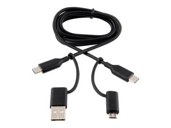 Kabel SENCOR SCO 525-010 USB C/A-C/Micro B 2.0 1m Black