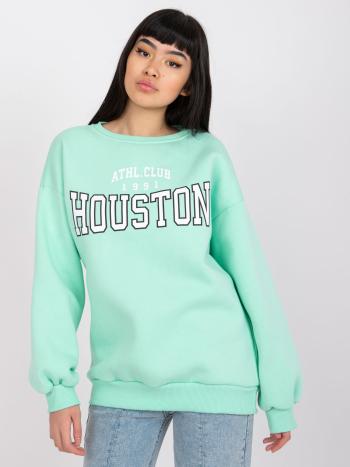 MINTOVÁ MIKINA S NÁPISEM HOUSTON EM-BL-617-H.21X-MINT Velikost: S/M