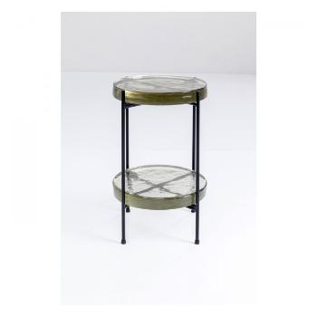 Odkládací stolek Ice Double – černý 30 cm
