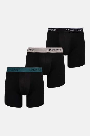 Boxerky Calvin Klein Underwear 3-pack pánské, černá barva