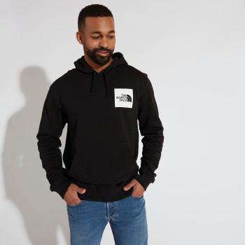 Černá mikina s kapucí Fine Hoodie – S