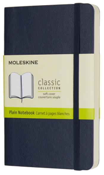 Moleskine - zápisník měkký, čistý, modrý S