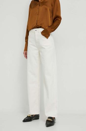 Džíny Pepe Jeans WIDE LEG JEANS UHW dámské, béžová barva, PL204598WI5