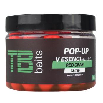 Tb baits plovoucí boilie pop-up red crab + nhdc 65 g - 12 mm