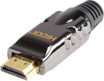 HDMI konektor Hicon HI-HD-M, zástrčka rovná, 19pól., černá