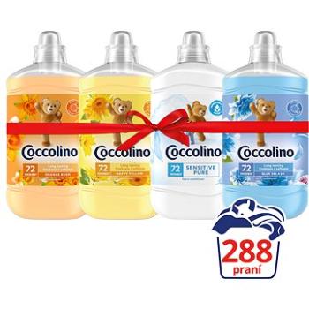 COCCOLINO Blue Splash, Orange Rush, Happy Yellow, Sensitive 4× 1,8 l (288 praní) (AVI162mix4)