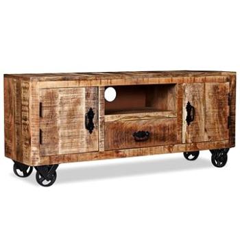TV stolek, hrubé mangovníkové dřevo, 120x30x50 cm (243983)