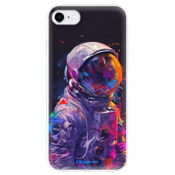 Odolné silikonové pouzdro iSaprio - Neon Astronaut - iPhone SE 2020