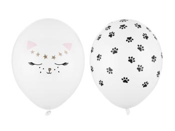 PartyDeco Latexový balón - kočka a tlapky 30 cm
