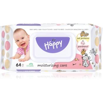 BELLA Baby Happy Oat proteins and Panthenol vlhčené čisticí ubrousky pro děti 64 ks