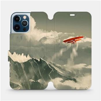 Flipové pouzdro na mobil Apple iPhone 12 Pro Max - MA03P Oranžové letadlo v horách (5903516377145)