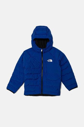 Dětská oboustranná bunda The North Face REVERSIBLE PERRITO HOODED JACKET modrá barva, NF0A88TWCZ61