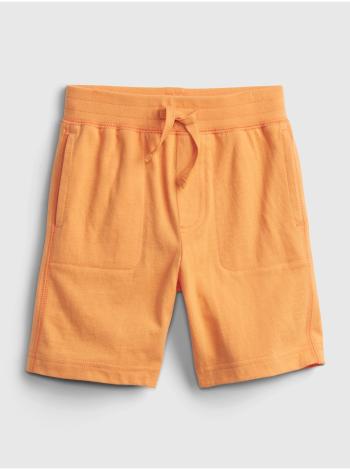 Oranžové klučičí dětské kraťasy 100% organic cotton mix and match pull-on shorts