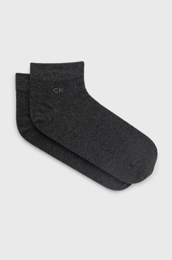 Ponožky Calvin Klein (2-pak) pánské, šedá barva