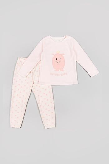 Dětské pyžamo zippy růžová barva, s potiskem