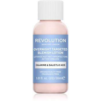 Revolution Skincare Blemish Calamine & Salicylic Acid lokální péče proti akné na noc 30 ml