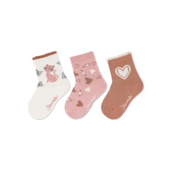 Sterntaler Ponožky 3-pack cat pink