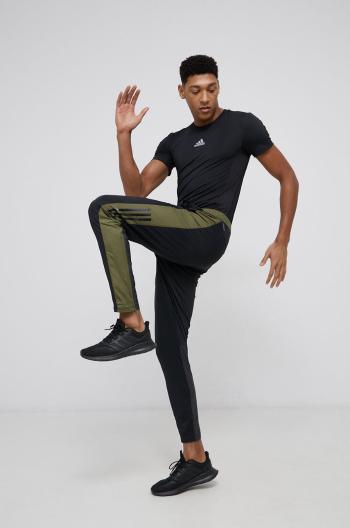 Kalhoty adidas Performance H13237 pánské, černá barva, s aplikací