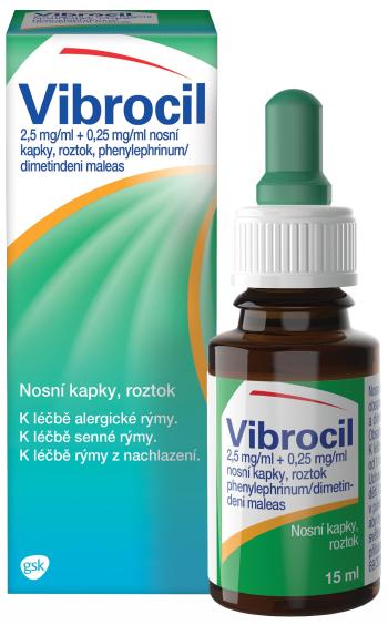 Vibrocil 2,5 mg/0,25 mg/ml nosní kapky 15 ml