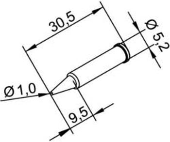 Pájecí hrot Ersa ERSADUR Typ 102 PD LF 10, 1 mm