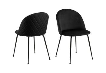 Sada 2 ks − Židle Louise – černá